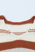 V-Neck Knitted Lantern Sleeve Pullover Sweater